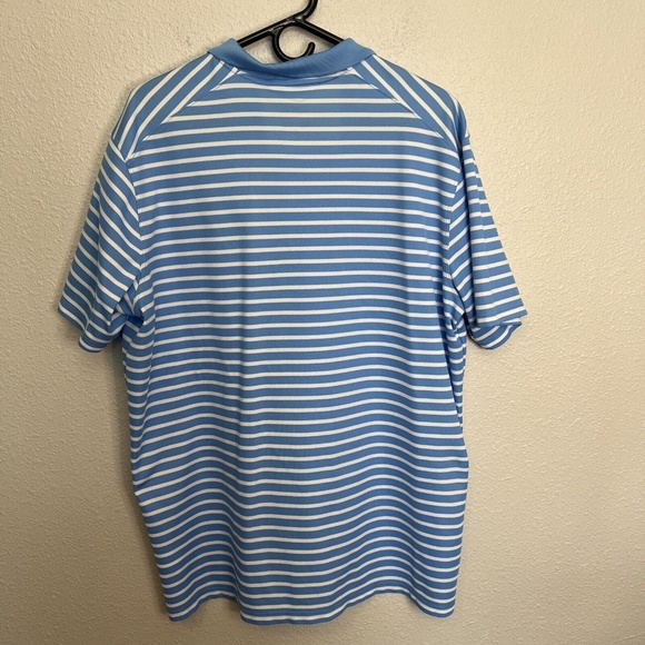 Nike Dri Fit Golf Polo Blue/White Stripe Size XL - Picture 5 of 9